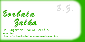 borbala zalka business card
